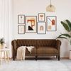 vidaXL Chesterfield-Sofa 2-Sitzer Braun Stoff 372555 Bild 3