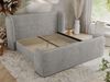 Polsterbett mit Lattenrost, Doppelbett für Schlafzimmer, Gepolstertes Kopfteil, Multipocket matratze, Härtegrad H3/H4 - EMORA CLASSIC DUO - 160 x 200 cm - Hellgrau Struktur - ELORI - LUX Bild 3