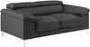 Ledersofa 2-Sitzer SOLANGE - Anthrazit Bild 5