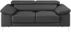 Ledersofa 2-Sitzer SOLANGE - Anthrazit Bild 4