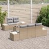 vidaXL Gartensofa-set mit Kissen 6 pcs Beige und Grau Poly-Rattan 3355609 Bild 3
