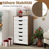 COSTWAY Rollcontainer, mit 7 Schubladen Aktenschrank mit Rädern Bild 4