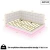Flieks Polsterbett, Samt Daybett Tagesbett Schlafsofa 140x200cm mit LED und USB Aufladen Bild 3