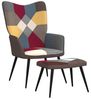 vidaXL Relaxsessel mit Hocker Patchwork Stoff [328186] Bild 2