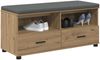 vidaXL Flurbank mit Kissen mit Regal Artisan-Eiche 100 x 38 x 46 cm 891471 Bild 3