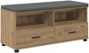 vidaXL Flurbank mit Kissen mit Regal Artisan-Eiche 100 x 38 x 46 cm 891471 Bild 2