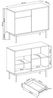 Sideboard Basic Kommode 104x39x84cm 2-türig Jackson Hickory / graphit Bild 3