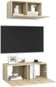 vidaXL 2-tlg. TV-Schrank-Set Sonoma-Eiche Spanplatte [3079015] Bild 5