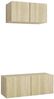 vidaXL 2-tlg. TV-Schrank-Set Sonoma-Eiche Spanplatte [3079015] Bild 2