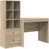 vidaXL Schreibtisch mit Schubladen mit Regal 2 pcs Sonoma-Eiche 3337363 Bild 2