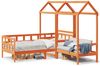 vidaXL Tagesbett Set mit Dach Wachsbraun 80x200 cm Massivholz Kiefer 3282248 Bild 2