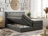 Boxspringbett 7-Zonen Taschenfederkernmatratze und Topper - PREMIUM-10-KING - 140x200cm - Dunkelgrau Velours - H4 Bild 2