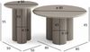 Couchtisch Wolam 2er-Set Ø50/80 cm - MDF Tisch in Taupe, FSC-zertifiziert Bild 4