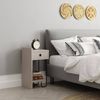 Dmora Nachttisch Cedro, Niedrige Kommode, Tisch, Multifunktionaler Nachttisch, 32x30 h61 cm, Beige Bild 4