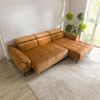 Ecksofa Ottomane rechts Chenille 286x184x79 rostfarben VALENTINA Bild 4