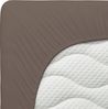 Schlafgut Spannbettlaken Premium, Gummizug: rundum, (1 Stück), Mako-Zwirn-Jersey, Sand Deep, L 140x200cm - 160x220cm Bild 4