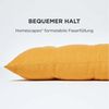 Homescapes Stuhlkissen 3er Bankauflage gelb 100% Baumwolle Bild 3