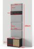 Garderoben-Set Rosario Version 6 mit Lamellen, mit Polsterplatten und Schuhschrank (Schwarz / Eiche Artisan, Trinity 08), 225cm x 40 x 70 cm Bild 2
