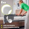 lionelo Bettschutzgitter Eva (TOP, Zwei Sicherheitsgurte, Neigungsverstellung, einfache Montage), Einfache Montage, Zusammenklappbar um 180 Grad, Robuste Konstruktion Bild 3