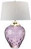 Elstead Samara Tischlampe groß Pflaume Schirm silberfarben 79cm Bild 2