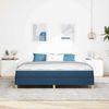 vidaXL Boxspringbett mit Matratze Blau 180 x 200 cm Stoff 3398590 Bild 3