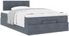 vidaXL Ottoman-Bett mit Matratze Dunkelgrau 120x190 cm Samt 3311760 Bild 5