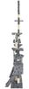 vidaXL Katzen-Kratzbaum Sisal 230-250 cm Pfoten-Aufdruck Grau 170618 Bild 4