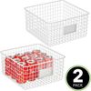 mDesign Allzweckkorb Aufbewahrung Drahtkorb Organizer 2er-Set Metall Weiß Bild 4