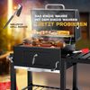 KESSER® 'XL' Holzkohlegrill mit Deckel, Rädern, Edelstahl-Griff, Grillrost & Thermometer, Edelstahl schwarz, 115 x 45 x 105 cm Bild 2