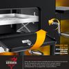 KESSER® 'XL' Holzkohlegrill mit Deckel, Rädern, Edelstahl-Griff, Grillrost & Thermometer, Edelstahl schwarz, 115 x 45 x 105 cm Bild 5