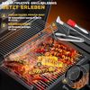 KESSER® 'XL' Holzkohlegrill mit Deckel, Rädern, Edelstahl-Griff, Grillrost & Thermometer, Edelstahl schwarz, 115 x 45 x 105 cm Bild 4