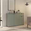 Sideboard >GANYMEDE< 3 Türen, 1 Schublade, in Salbei - 119,8x82,3x34,1cm (BxHxT) Bild 2