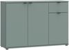 Sideboard >GANYMEDE< 3 Türen, 1 Schublade, in Salbei - 119,8x82,3x34,1cm (BxHxT) Bild 4