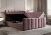 B&B Home 'Adelon' Boxspringbett mit Bettkasten, Samt, Hellgrau, 180x200 cm Bild 4