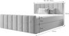 B&B Home 'Adelon' Boxspringbett mit Bettkasten, Samt, Hellgrau, 180x200 cm Bild 3