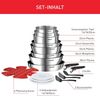 Tefal Ingenio Emotion 20-tlg. Topf und Pfannenset abnehmbarer Griff, mit Zubehör, stapelbar, platzsparend, Topfset Induktion Titanium 2X Antihaftversiegelung, einfache Handhabung und Reinigung, L897SK Bild 2