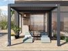 PRIMEYARD Pergola 3x3 m Aluminium Pfosten mit Lamellendach aus Aluminium anthrazitfarbeneTerrassenüberdachung Bild 3
