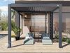 PRIMEYARD Pergola 3x3 m Aluminium Pfosten mit Lamellendach aus Aluminium anthrazitfarbeneTerrassenüberdachung Bild 4