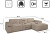 Kaiser Möbel Ecksofa Eckcouch SIENA L-Form, Stoff Poso/Salvador/Maloy/Artico/Velo, Einzelsofa, Bequem, originelles Design, praktisch, viele Farben Bild 2