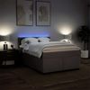 Boxspringbett mit Matratze, Stoff, Viereckige, grauer Fuß, Taupe, 160x200 cm, true Bild 5