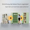 Aktenschrank abschließbar JAN - 5 Ebenen verstellbar, Flügeltüren | Metallschrank Werkstatt Mehrzweckschrank Büroschrank aus Stahl Werkzeugschrank, 195x90x40cm Pastellgrün Bild 3