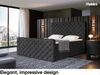 MEBLINI Boxspringbett DUKE 200x200 cm mit Bettkasten - H4/Schwarz Samt Polsterbett - Doppelbett mit Topper & Taschenfederkern-Matratze Bild 3
