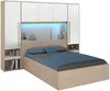Vente-unique - VELONA Bett Holz, Platte BeigeWeiß - B 240 cm x H 202,8 cm x L 265,2 cm Bild 4