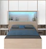 Vente-unique - VELONA Bett Holz, Platte BeigeWeiß - B 240 cm x H 202,8 cm x L 265,2 cm Bild 5