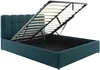 Vente-unique - MAZIRI Bett Stoff Blau - B 218 cm x H 97 cm x L 173 cm Bild 5