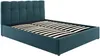 Vente-unique - MAZIRI Bett Stoff Blau - B 218 cm x H 97 cm x L 173 cm Bild 3
