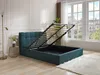 Vente-unique - MAZIRI Bett Stoff Blau - B 218 cm x H 97 cm x L 173 cm Bild 2