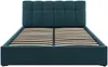 Vente-unique - MAZIRI Bett Stoff Blau - B 218 cm x H 97 cm x L 173 cm Bild 4