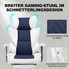 GTPLAYER Gaming-Stuhl Gaming Stuhl, Gamer Stuhl, Ergonomischer Bürostuhl Stoffoberfläche (Packung), Schreibtischstuhl Chefsessel mit Fußstütze höhenverstellbar kunstleder Bild 3