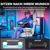 GTPLAYER Gaming-Stuhl Gaming Stuhl, Gamer Stuhl, Ergonomischer Bürostuhl Stoffoberfläche (Packung), Schreibtischstuhl Chefsessel mit Fußstütze höhenverstellbar kunstleder Bild 2
